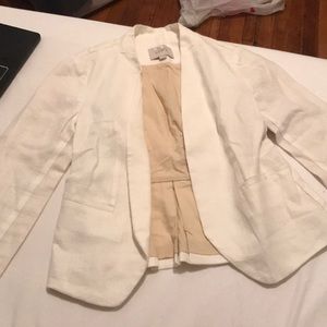 Like new linen white blazer loft